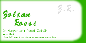 zoltan rossi business card