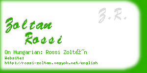 zoltan rossi business card